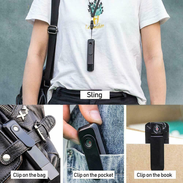 C181 1080P Mini Back Clip 130 Degree Small Wide Angle Meeting Lecture Professional Video Recorder Pen without TF Card, Without TF Card
