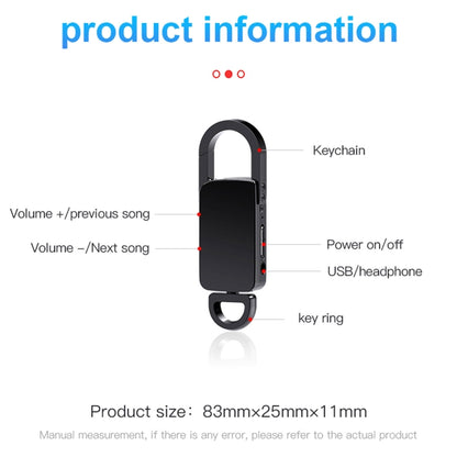 S20 32GB Keychain HD Noise Reduction Portable Recording Pen, 32GB