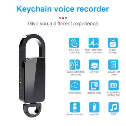 S20 32GB Keychain HD Noise Reduction Portable Recording Pen, 32GB