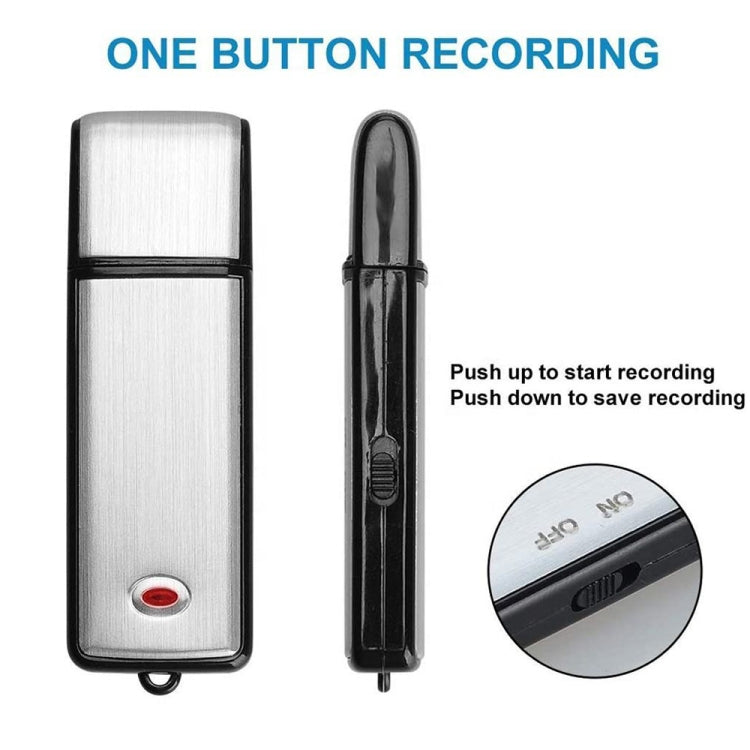 SK858 32GB Rechargeable Portable U-Disk Meeting Voice Recorder, 32GB