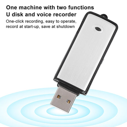 SK858 32GB Rechargeable Portable U-Disk Meeting Voice Recorder, 32GB