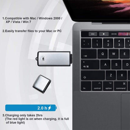 SK858 32GB Rechargeable Portable U-Disk Meeting Voice Recorder, 32GB