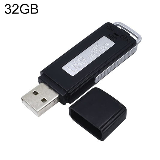 SK868 32GB Rechargeable Portable U-Disk Voice Recorder, 32GB