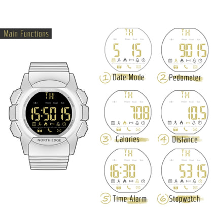 NORTH EDGE AK Bluetooth Multi-function Smart Watch with LED Backlit, Support Incoming Call Reminder, Smart Stopwatch, Information Reminder, AK