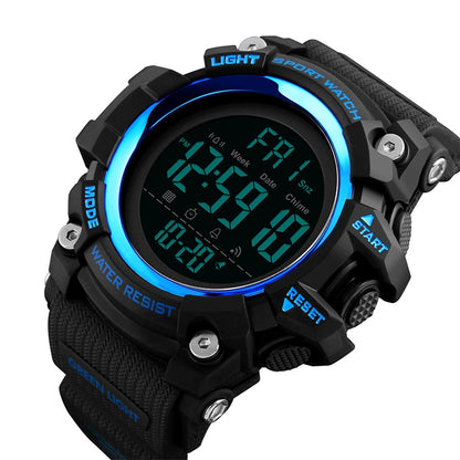 SKMEI 1384 Multifunctional Men Outdoor Fashion Noctilucent Waterproof LED Digital Watch