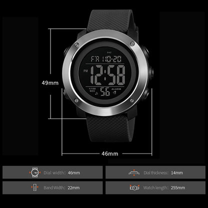 SKMEI 1426 Multifunctional Outdoor Fashion Noctilucent Waterproof White Machine Rubber Ring Digital Watch, White Machine Rubber Ring, 1426 White Machine Rubber Ring