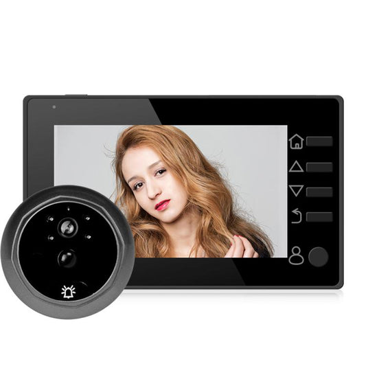 Danmini Q10 4.3 Inch Screen Motion Detection Camera Video Alarm Smart Digital Door Viewer, Support TF Card, Q10 Gold, Q10 Black