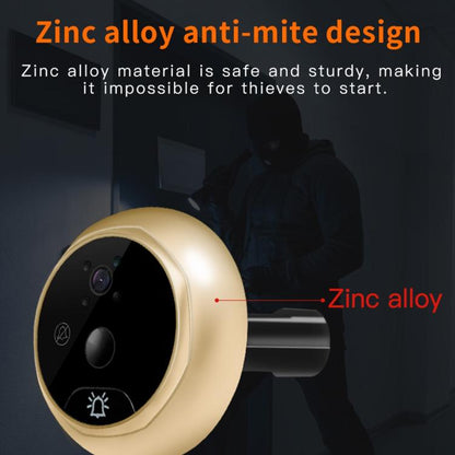 Danmini Q10 4.3 Inch Screen Motion Detection Camera Video Alarm Smart Digital Door Viewer, Support TF Card, Q10 Gold, Q10 Black
