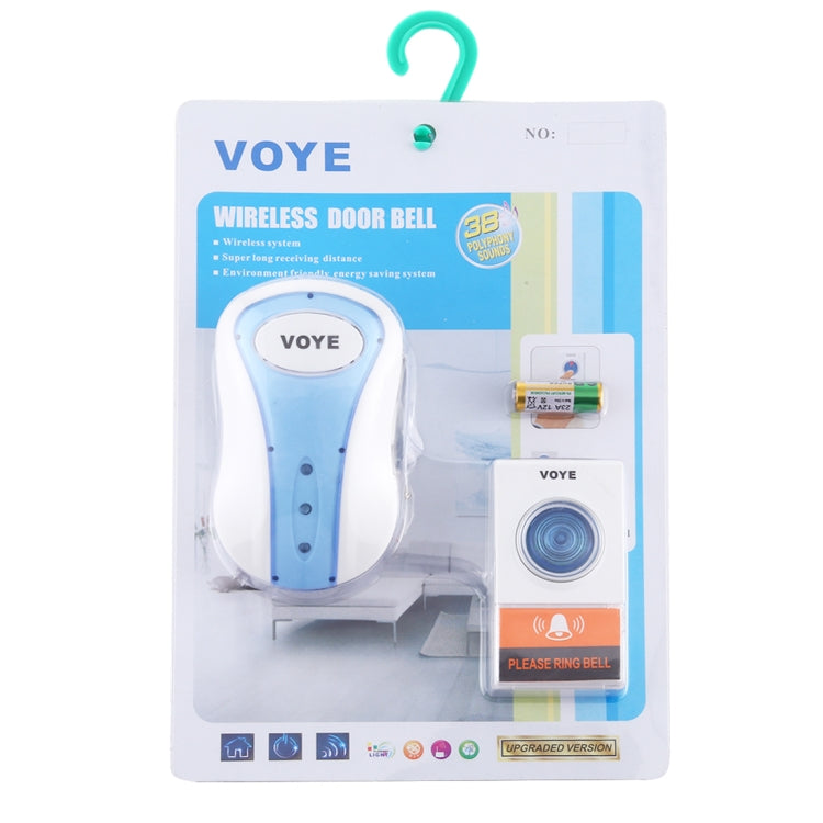 VOYE V008A Home Music Remote Control Wireless Doorbell with 38 Polyphony Sounds, US Plug, V008A