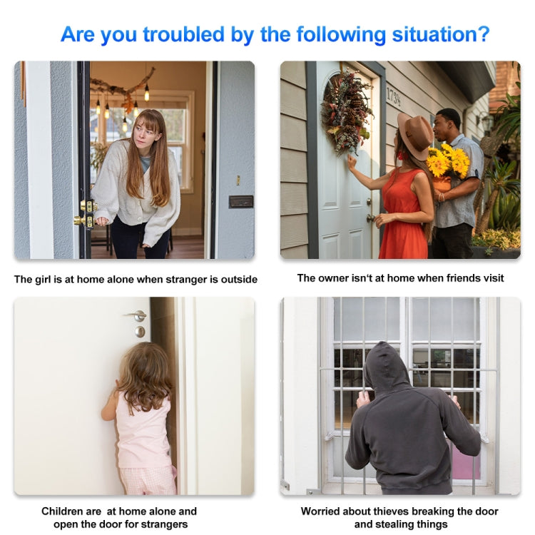 SriHome DH002 4.0 Million Pixels Smart WiFi Video PIR Visual Doorbell, Support Video Two-way Voice