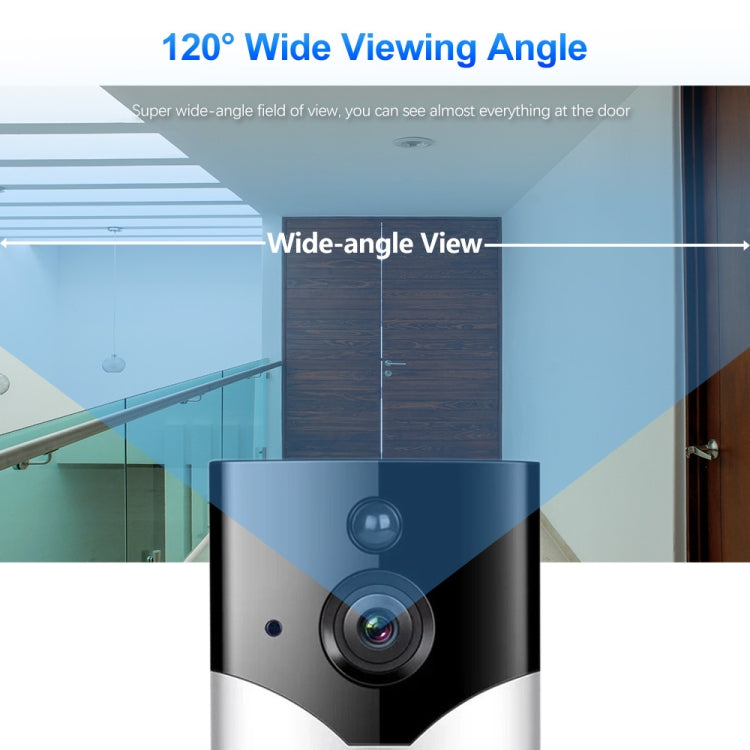 SriHome DH002 4.0 Million Pixels Smart WiFi Video PIR Visual Doorbell, Support Video Two-way Voice