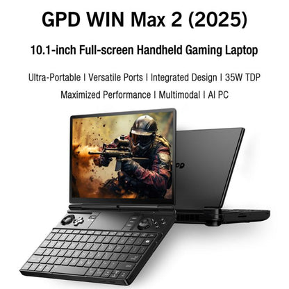 GPD WIN Max 2 2025 Handheld Gaming PC, 32GB+1TB, 10.1 inch Windows 10 Home  AMD Ryzen 7 8840U, EU Plug, Ryzen7 32GB+1TB