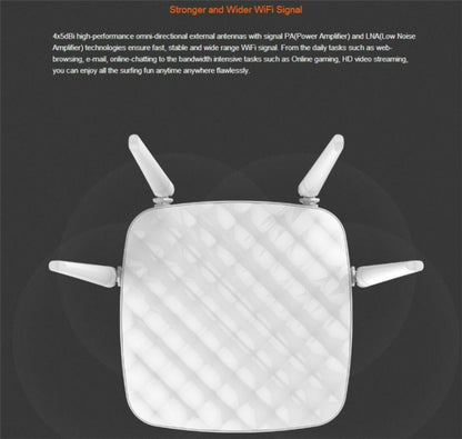 Tenda FH456 Wireless 2.4GHz 300Mbps WiFi Router with 4*5dBi External Antennas, FH456