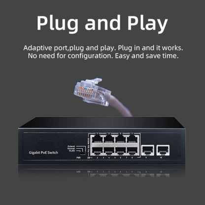 COMFAST CF-SG181P 10 Port Gigabit POE Ethernet Switch 20Gbps Backplane Bandwidth Monitoring