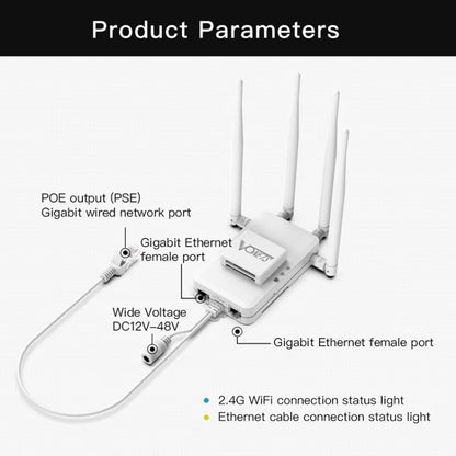 VONETS VAR600-H 600Mbps Wireless Bridge WiFi Repeater, With DC Adapter Set, With DC Adapter Set