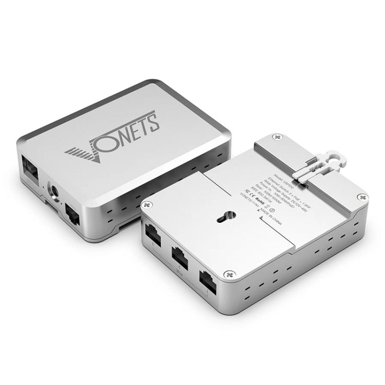 VONETS VSP510 5 Ports Ethernet Gigabit Switch with DC Adapter + Rail Fixing Buckle Set, VSP510 with DC Adapter + Rail Fixing Buckle Set