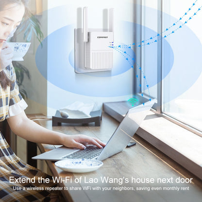 COMFAST CF-N300 300Mbps Wireless WIFI Signal Amplifier Repeater Booster Network Router with 2 Antennas, CF-N300