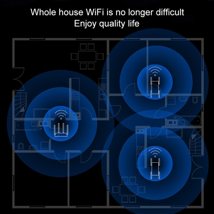 COMFAST CF-AC2100 2100Mbps Wireless WIFI Signal Amplifier Repeater Booster Network Router with 4 Antennas, UK Plug, CF-AC2100, EU Plug, CF-AC2100, UK Plug