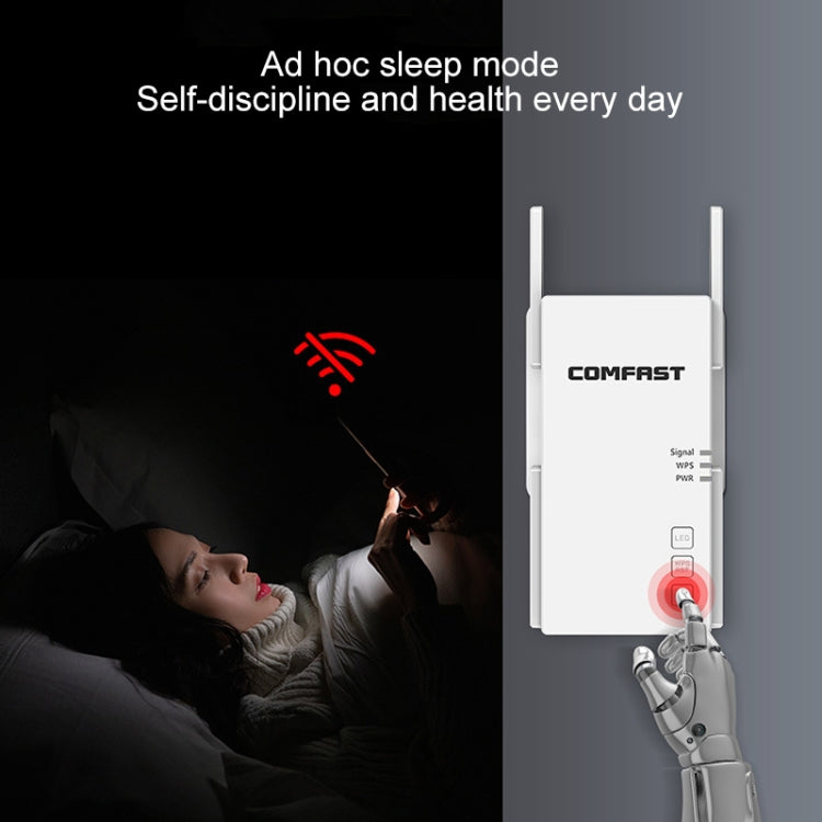 COMFAST CF-AC2100 2100Mbps Wireless WIFI Signal Amplifier Repeater Booster Network Router with 4 Antennas, UK Plug, CF-AC2100, EU Plug, CF-AC2100, UK Plug