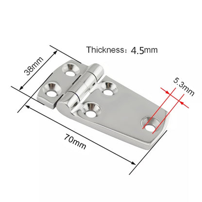 38x70mm 316 Stainless Steel Yacht RV Hinge Control Cabinet Hinge, 38x70mm
