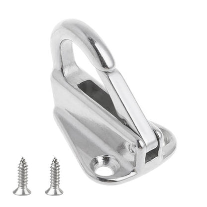 316 Stainless Steel Yacht Fender Hook Spring Coat Hook with 2 x 3.9x13 Screws, Spring Hook with 2 x 3.9x13 Screws
