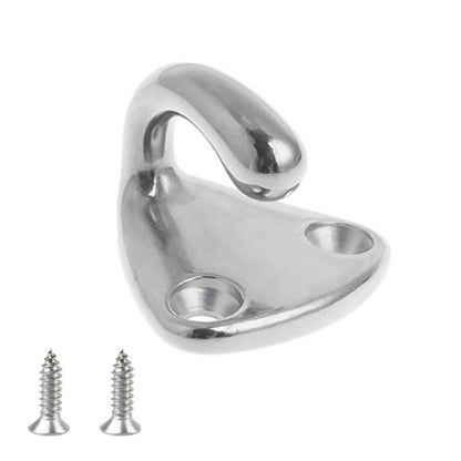 316 Stainless Steel Yacht Fender Hook Coat Hook with 2 x 2.9x13 Screws, with 2 x 2.9x13 Screws
