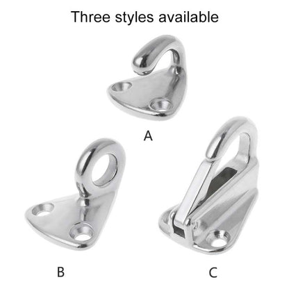 316 Stainless Steel Yacht Fender Hook Coat Hook with 2 x 2.9x13 Screws, with 2 x 2.9x13 Screws