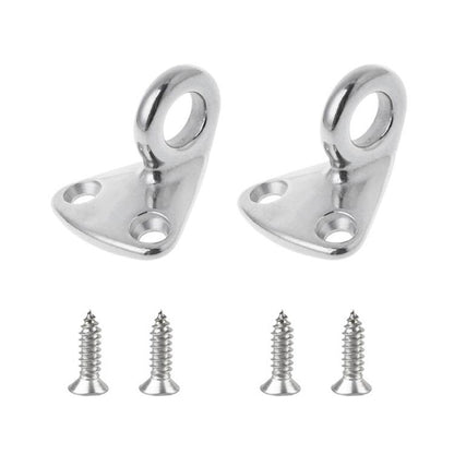 316 Stainless Steel Yacht Fender Hook Ring Coat Hook with 2 x 3.9x13 Screws, Ring Hook with 2 x 3.9x13 Screws