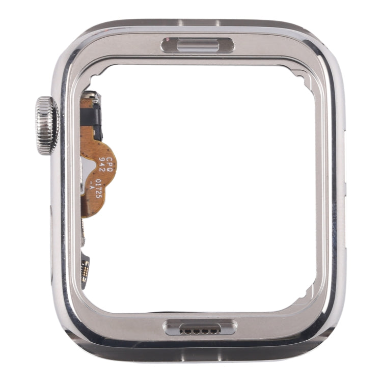 For Apple Watch Series 4 44mm LTE Stainless Steel Middle Frame Bezel Plate with Crown Spin Axis Flex Cable, For Apple Watch Series 4 44mm LTE(Stainless Steel)
