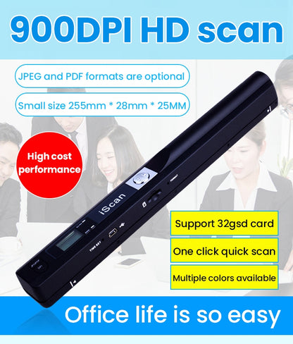 iScan01 Mobile Document Handheld Scanner with LED Display, A4 Contact Image Sensor, iScan01 Blue, iScan01 Red, iScan01 Silver, iScan01 Black, iScan01 Green