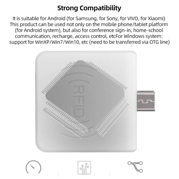 Micro USB 125K RFID OTG Imitation Keyboard Phone Reader, Micro USB 125K