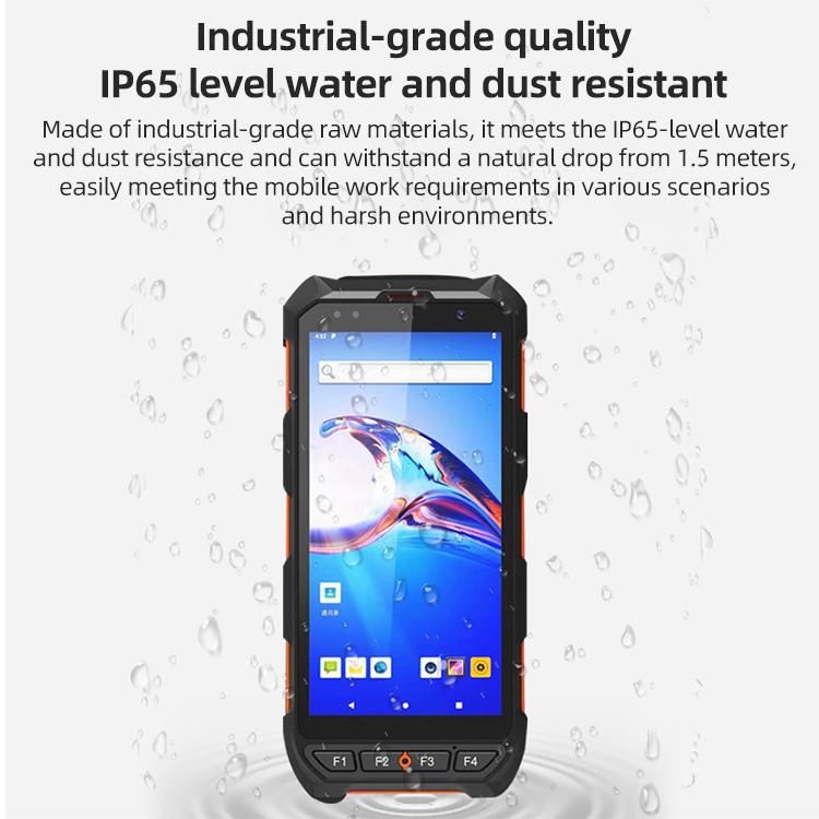 5.5 inch Android 10 IP65 RFID Handheld Industrial Data Terminal Barcode Scanner, Style: NFC UHF + 2D Head, NFC HF + 2D Head