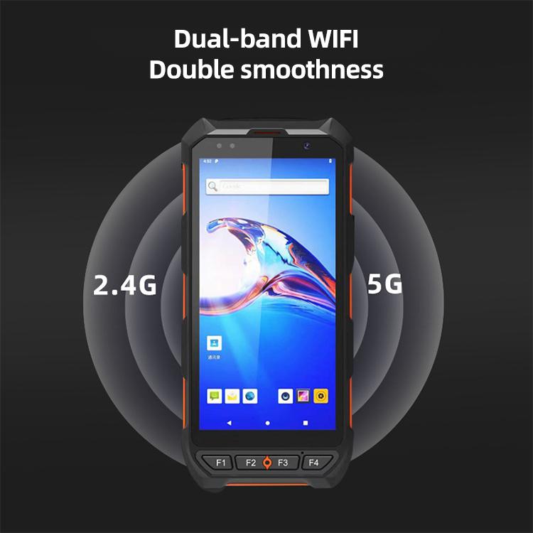 5.5 inch Android 10 IP65 Handheld Industrial Data Terminal Barcode Scanner, Style: RFID UHF + NFC HF + 2D Head, RFID UHF + NFC HF + 2D Head