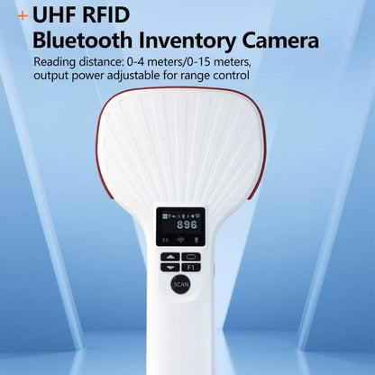 Long Range RFID UHF Portable Handheld Bluetooth Reader, Style: Standard + 2D Head, Standard + 2D Head, EU Plug, Standard + 2D Head, US Plug, Standard + 2D Head, UK Plug