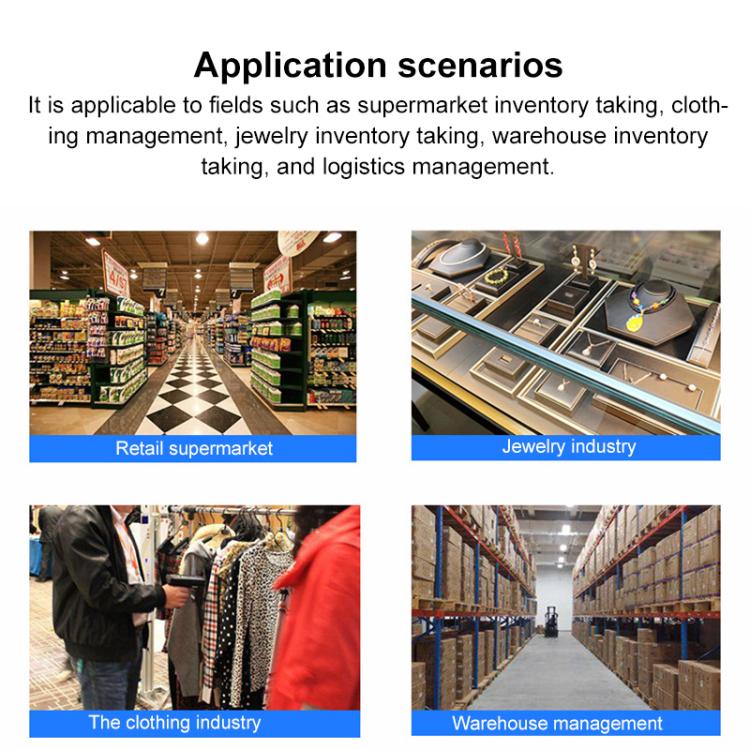 UHF RFID Radio Frequency High Performance Handheld Back Clip Bluetooth Communication Reader, Style: Bluetooth RFID Reading and Writing + One/Two-dimensional Code Scanning, Bluetooth RFID Reading and Writing + One/Two-dimensional Code Scanning