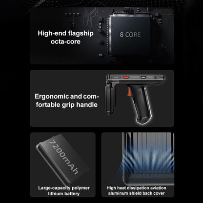 RFID UHF Handheld Intelligent Terminal PDA Scanner 915M Reader, Style: Standard Version + QR Code Scanning, Standard Version + QR Code Scanning