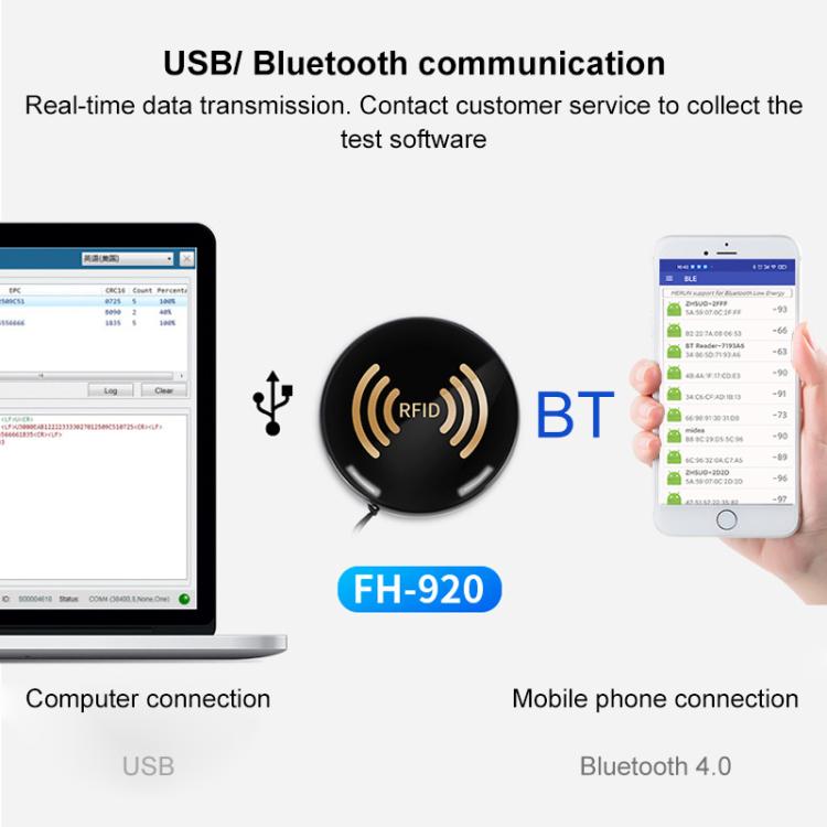 UHF RFID Handheld Portable Tag Bluetooth Reader, UHF RFID Bluetooth Reader