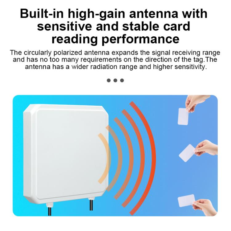 UHF RFID Long Range Integrated Reader with Built-in 9dBi Antenna, Style: Standard, Standard
