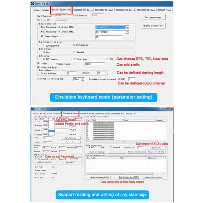 UHF RFID Desktop Reader / Writer Dual-Mode Output Electronic Tag Writer, UHF RFID Desktop Reader