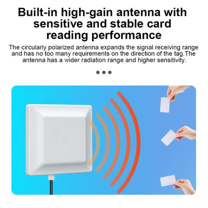 UHF Electronic Tag Identification RFID Reader / Writer 7dbi Antenna Integrated Reader, Style: RS232 Port, RS232 Port