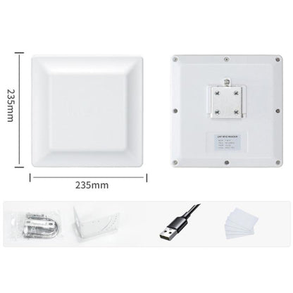 UHF Electronic Tag Identification RFID Reader / Writer 7dbi Antenna Integrated Reader, Style: USB Virtual Port, USB Virtual Port