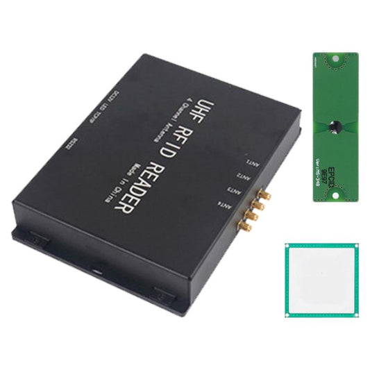 4-Channel UHF RFID Reader Writer with Antenna, MODBUS Passive Temperature Sensor Reader for Electric Power Monitoring, RFID Reader with Antenna
