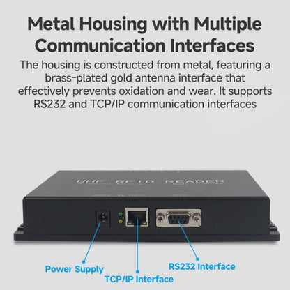 4-Channel UHF RFID Reader Writer with Antenna, MODBUS Passive Temperature Sensor Reader for Electric Power Monitoring, RFID Reader with Antenna