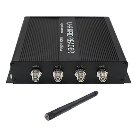 RFID 4-Channel UHF Long-Range Reader with Antenna, Industrial Access Control & Warehouse Management RFID Reader / Writer, Reader with Antenna
