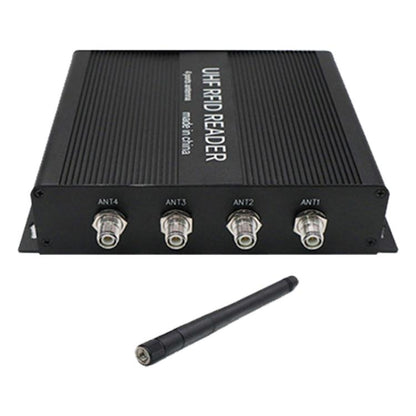 RFID 4-Channel UHF Long-Range Reader with Antenna, Industrial Access Control & Warehouse Management RFID Reader / Writer, Reader with Antenna