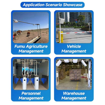 RFID 4-Channel UHF Long-Range Reader with Antenna, Industrial Access Control & Warehouse Management RFID Reader / Writer, Reader with Antenna