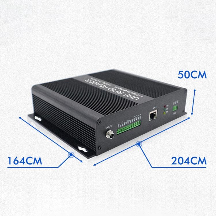 RFID 4-Channel UHF Long-Range Reader with Antenna, Industrial Access Control & Warehouse Management RFID Reader / Writer, Reader with Antenna