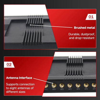8-Channel RFID Reader / Writer with Impinj E710 Module, Fixed UHF Industrial Long-Range Reader for Warehouse Management, 8-Channel RFID Reader
