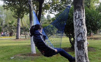 Outdoor Color Mesh Hammock, 2PCS Orange Section, 2PCS Green, 2PCS Dark Blue Section, 2PCS Red Section