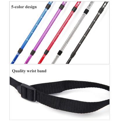 105cm Mountaineering Four Straight Shank Cane, Silver#105cm, Black#105cm, Purple#105cm, Red#105cm, Blue#105cm